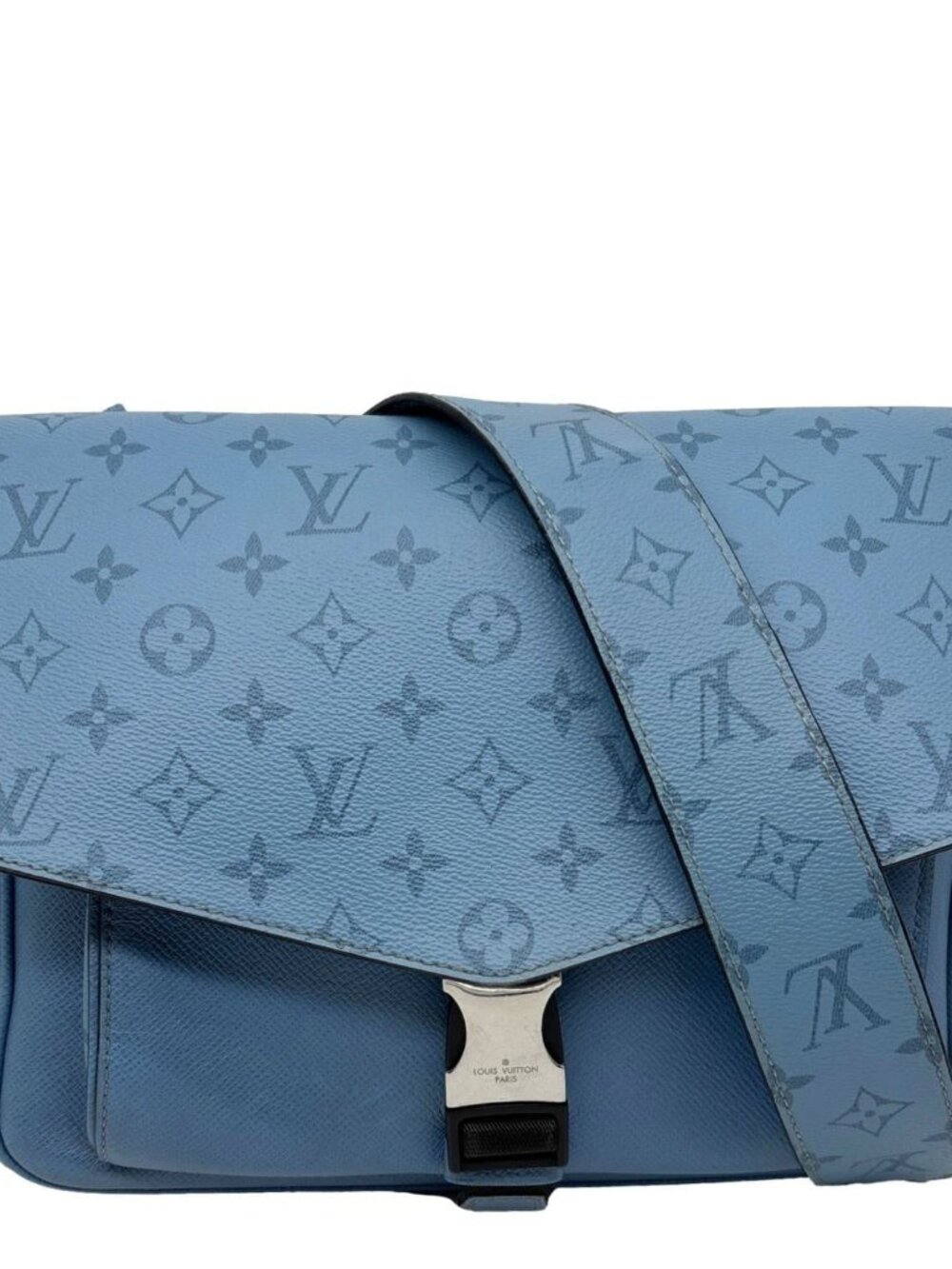 Louis Vuitton Taigarama Messengerama Denim Messenger Bag Blue